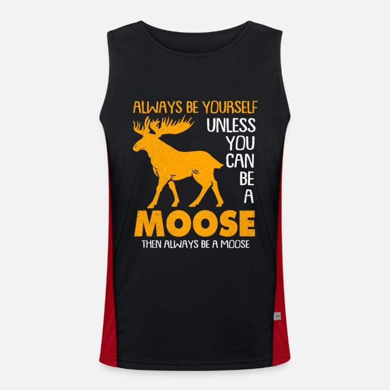 Elch Funktionelles Kontrast-Tank Top für Männer 