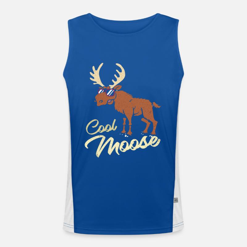 Elch Funktionelles Kontrast-Tank Top für Männer 