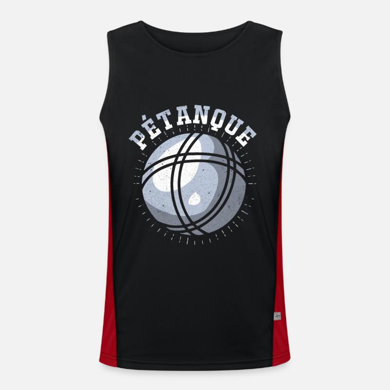 Pétanque Funktionelles Kontrast-Tank Top für Männer 