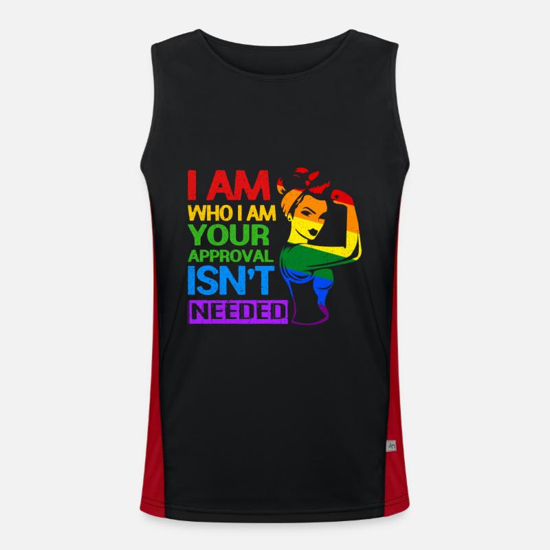 LGBT Men's Functional Contrast Tank Top 