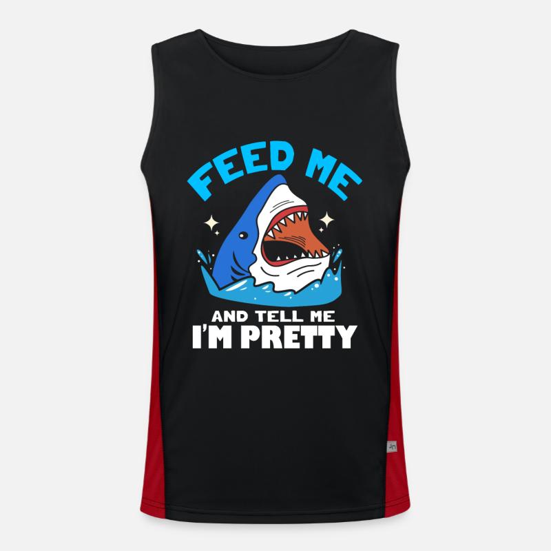 Requin Requin Requin nageoires de requin Océan Débardeur respirant contrasté Homme 
