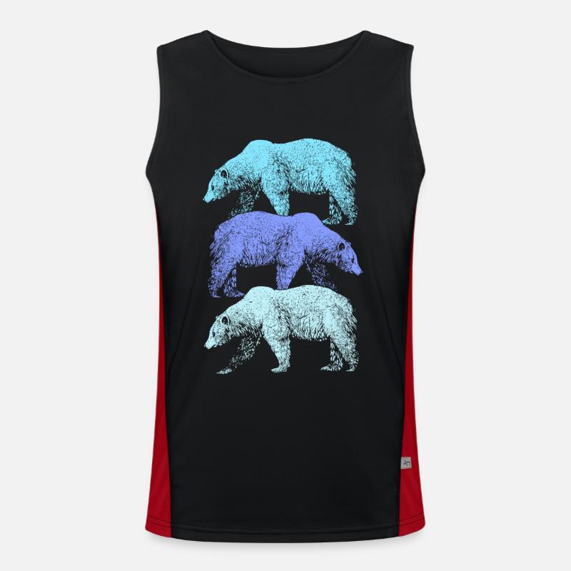 Polar bear Men's Functional Contrast Tank Top 