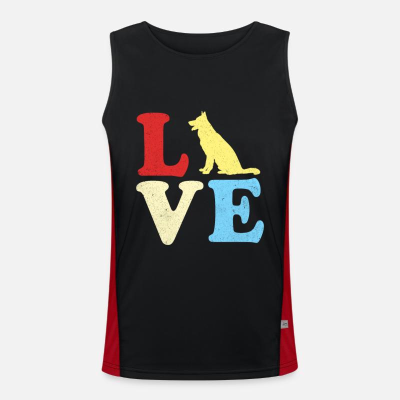 Deutscher Schäferhund Funktionelles Kontrast-Tank Top für Männer 