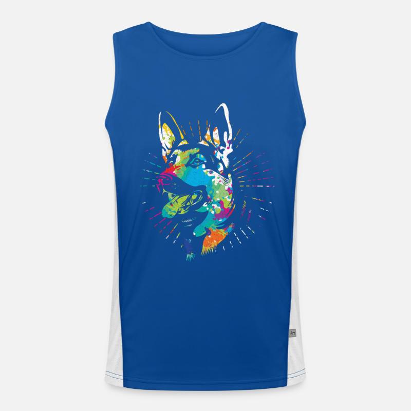 Deutscher Schäferhund Funktionelles Kontrast-Tank Top für Männer 