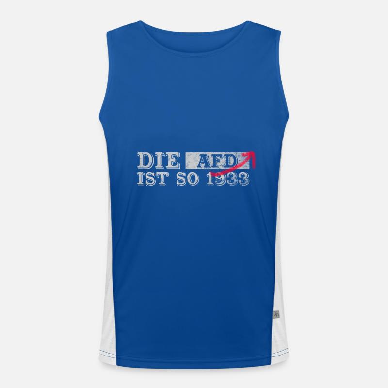 AFD Is So 1933 Fck Racism Men's Functional Contrast Tank Top 