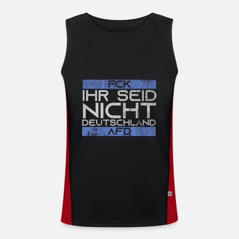 Fck AFD Against Fascism Men's Functional Contrast Tank Top 