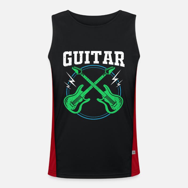 guitar Men's Functional Contrast Tank Top 