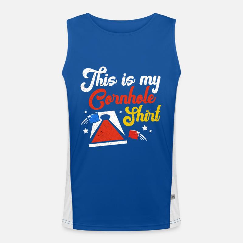 Cornhole Funktionelles Kontrast-Tank Top für Männer 