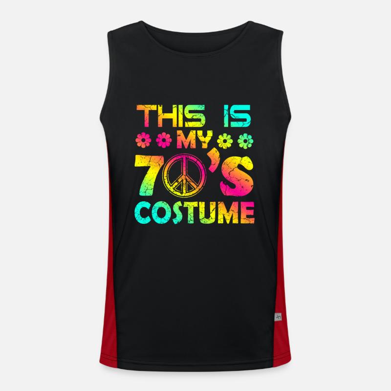 70s 70s Disco Generation Seventies Men's Functional Contrast Tank Top 