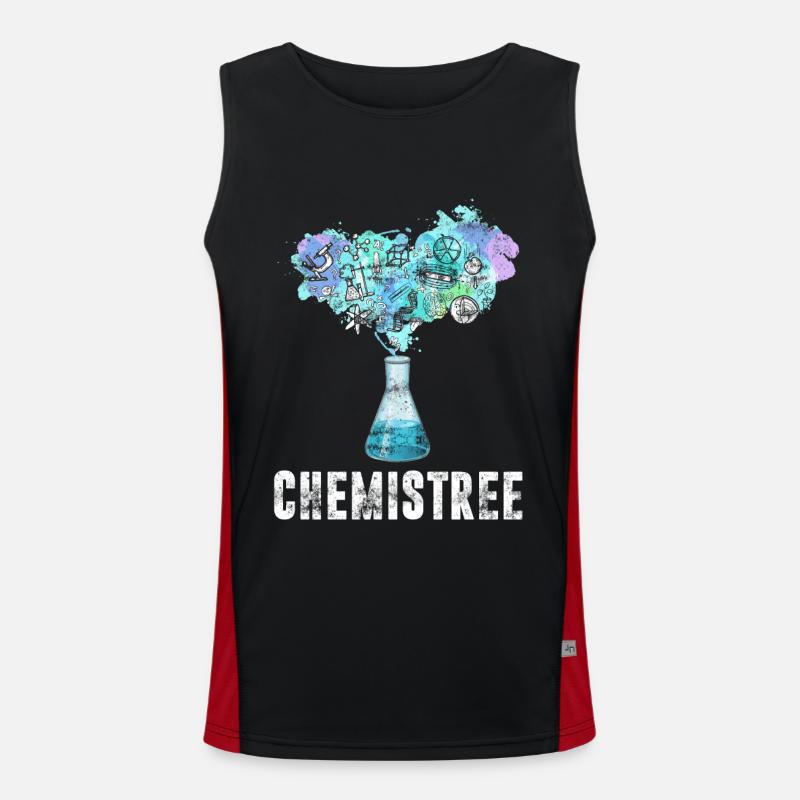 Chemist tree physicist chemistry laboratory assistant teacher Men's Functional Contrast Tank Top 