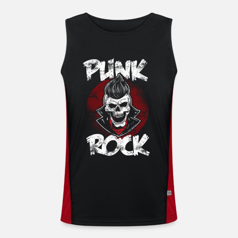 Punk Punrkocker Skull Punks Punk Music Débardeur respirant contrasté Homme 