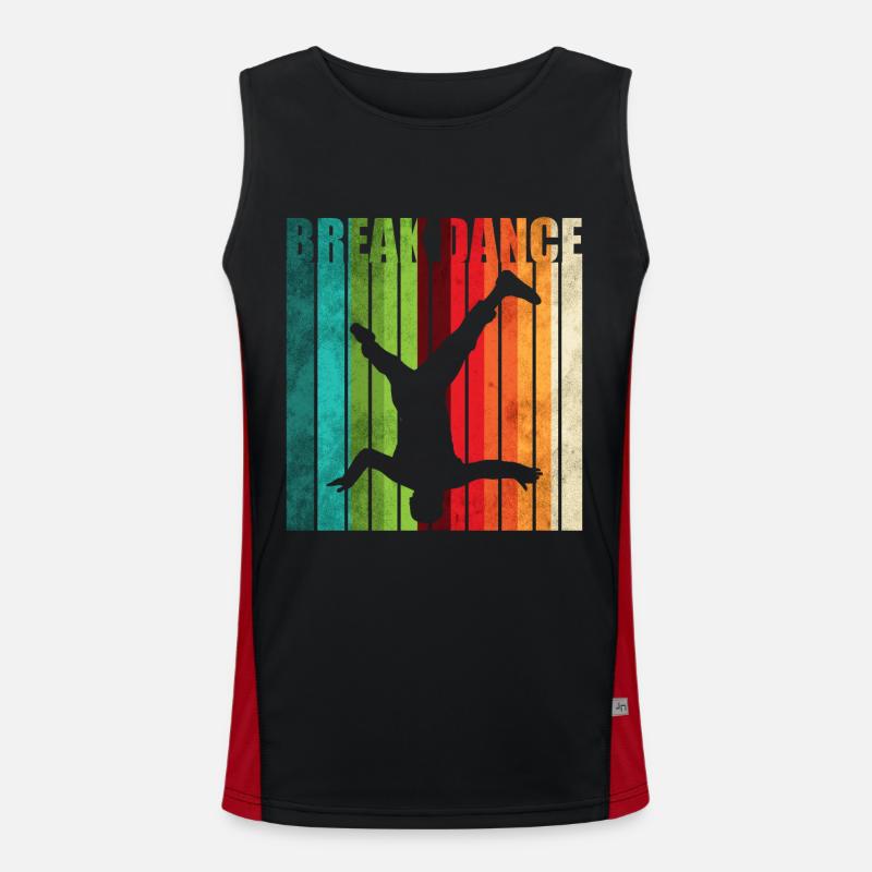 Breakdance dancing hip hop rap 80s 90s Men's Functional Contrast Tank Top 