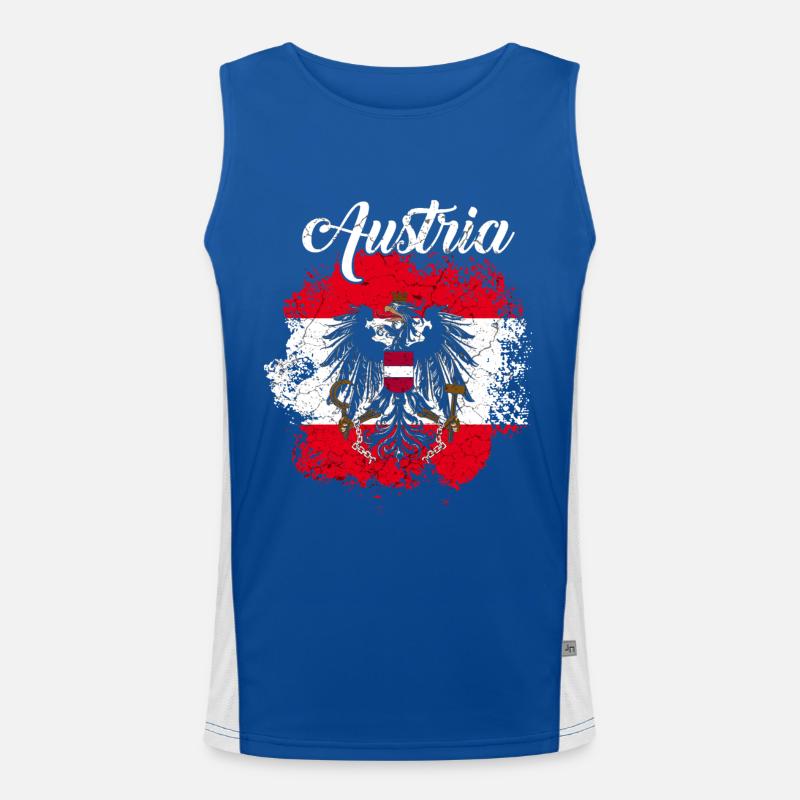 Drapeau autriche drapeau autrichien vacances Débardeur respirant contrasté Homme 