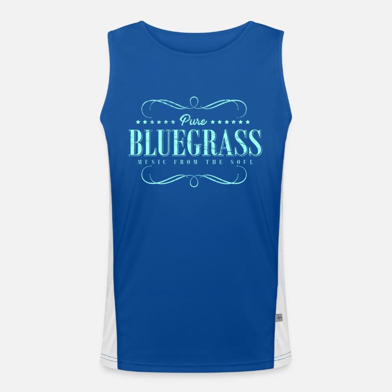 Bluegrass folk music guitar player banjo Men's Functional Contrast Tank Top 