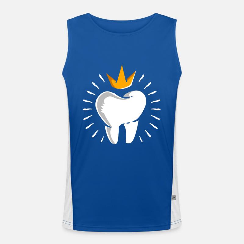 Zahn Krone Funktionelles Kontrast-Tank Top für Männer 