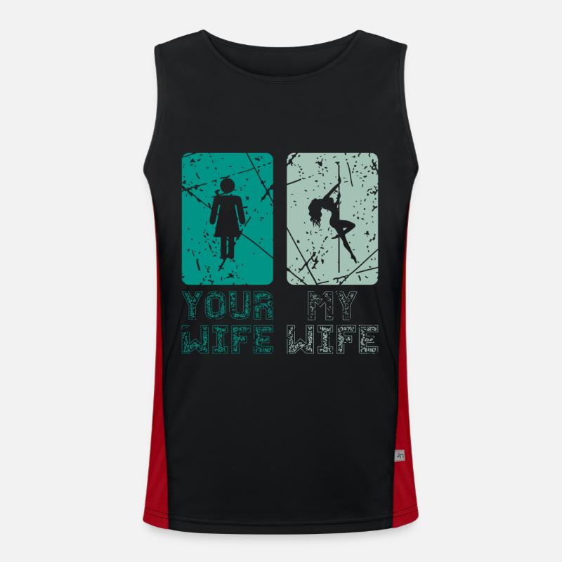 Poledance Ehefrau Funktionelles Kontrast-Tank Top für Männer 
