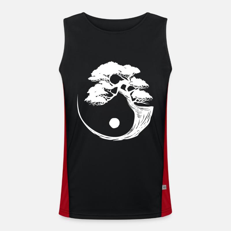 Bonsai Baum Funktionelles Kontrast-Tank Top für Männer 