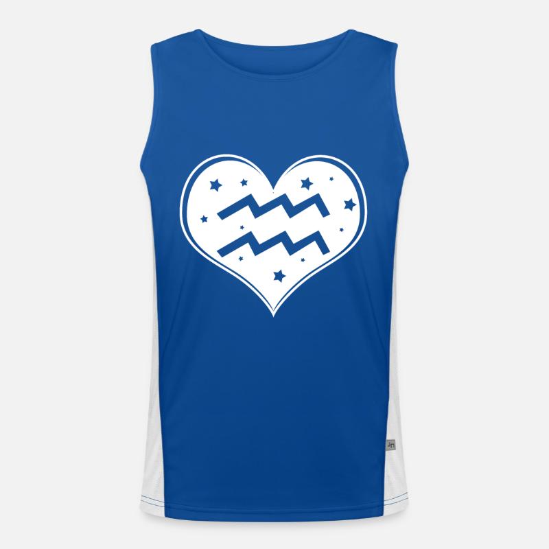 Sternzeichen Wassermann Funktionelles Kontrast-Tank Top für Männer 