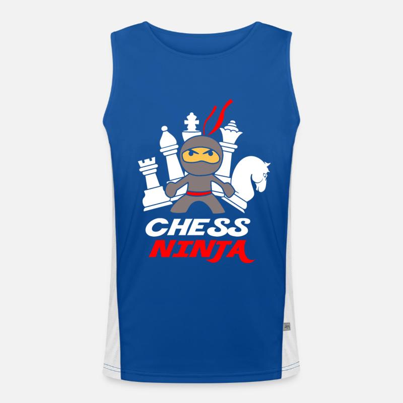 Schach Ninja Funktionelles Kontrast-Tank Top für Männer 