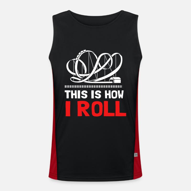 roller coaster - Men's Functional Contrast Tank Top  - black/red