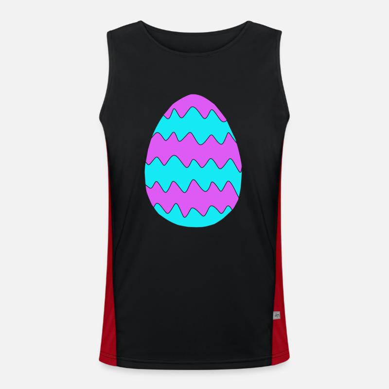 Easter egg colorful gift Easter Easter egg Men's Functional Contrast Tank Top 