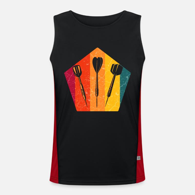 Fléchettes de fléchettes Débardeur respirant contrasté Homme 