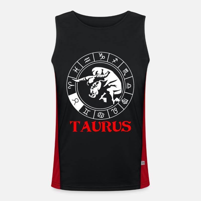 Stier Sternzeichen Funktionelles Kontrast-Tank Top für Männer 