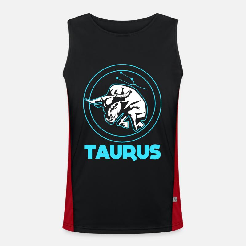 Sternzeichen Stier Funktionelles Kontrast-Tank Top für Männer 