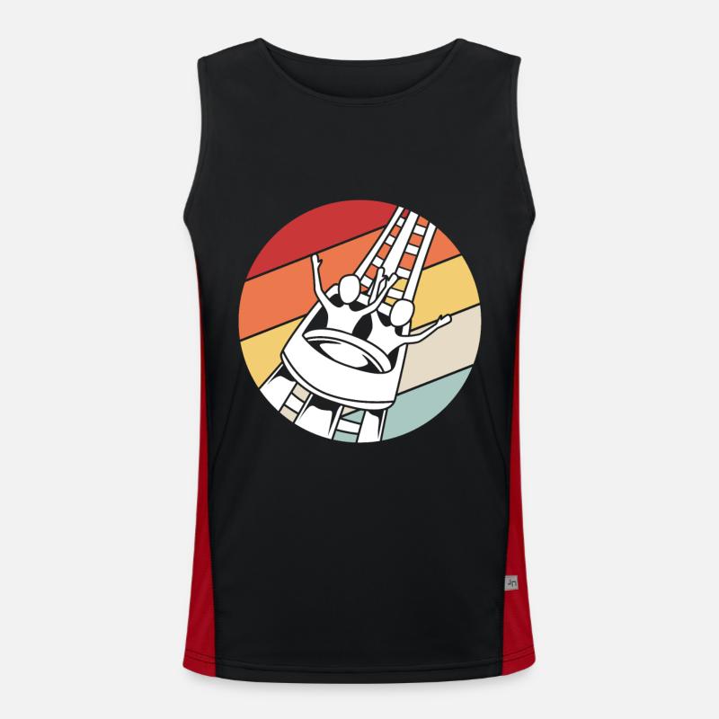 Roller coaster - Men's Functional Contrast Tank Top  - black/red