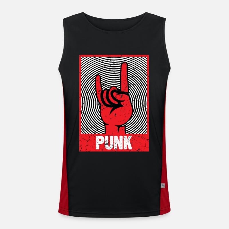 Le punk du Diable Punk Débardeur respirant contrasté Homme 