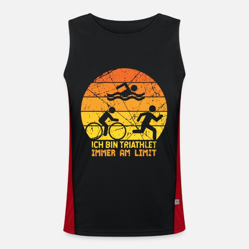 Triathlon Sport Funktionelles Kontrast-Tank Top für Männer 