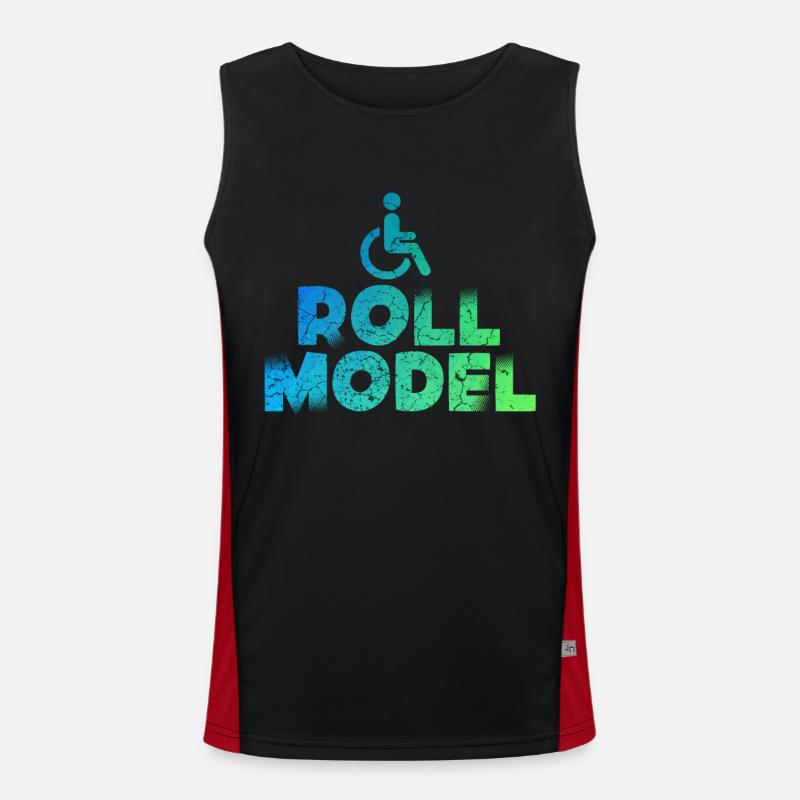 Rollstuhl Model Funktionelles Kontrast-Tank Top für Männer 