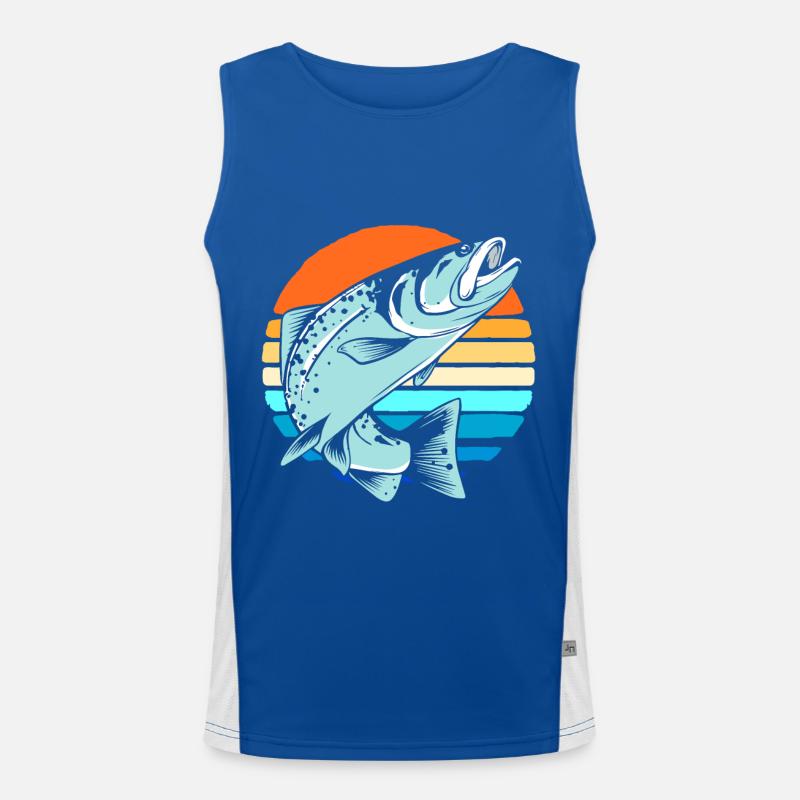 Angeln Fischen Funktionelles Kontrast-Tank Top für Männer 