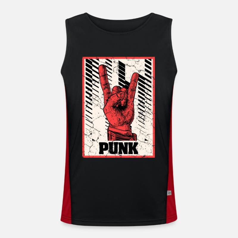 Teufelshorn Punks Punk Funktionelles Kontrast-Tank Top für Männer 
