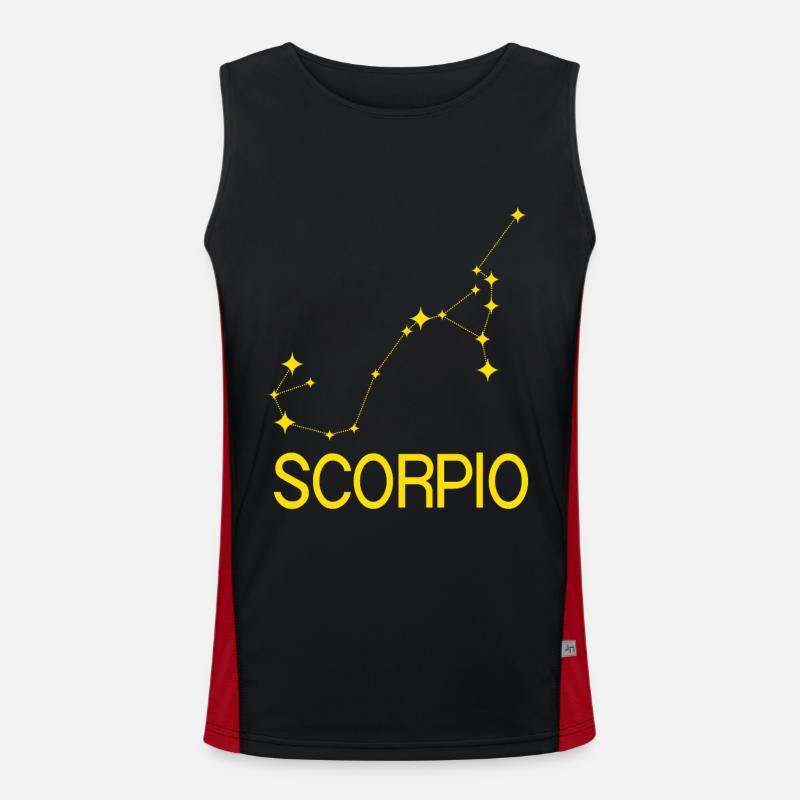 Sternzeichen Skorpion Funktionelles Kontrast-Tank Top für Männer 