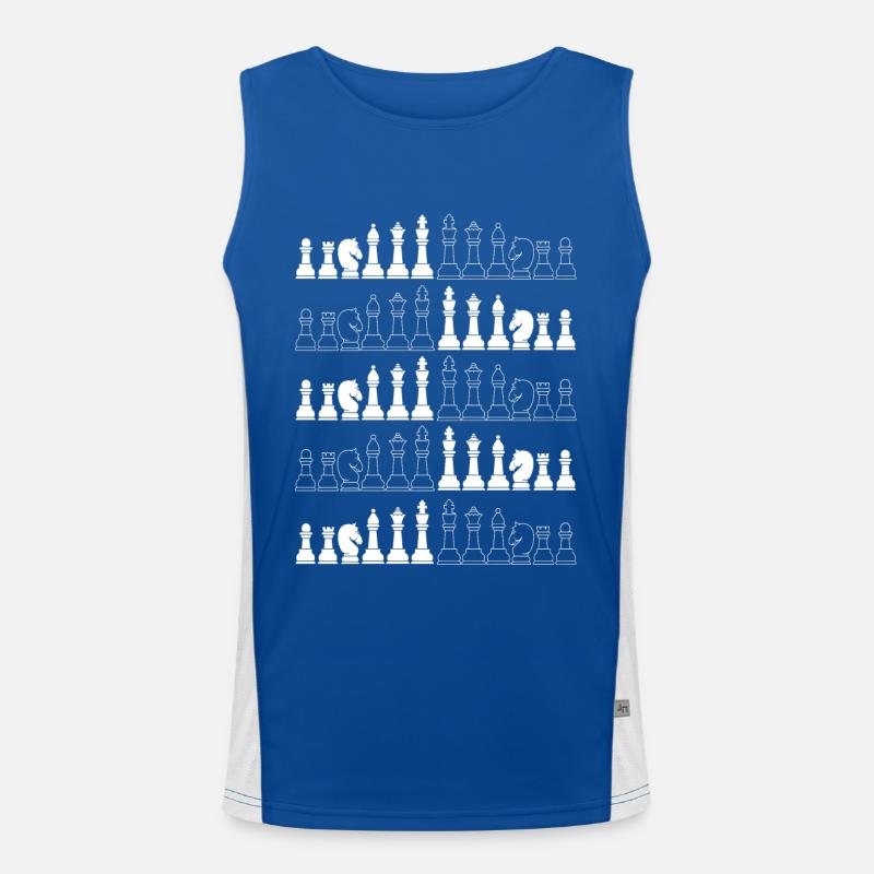 Schach Funktionelles Kontrast-Tank Top für Männer 