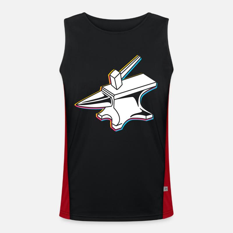 Anvil blacksmithing Men's Functional Contrast Tank Top 