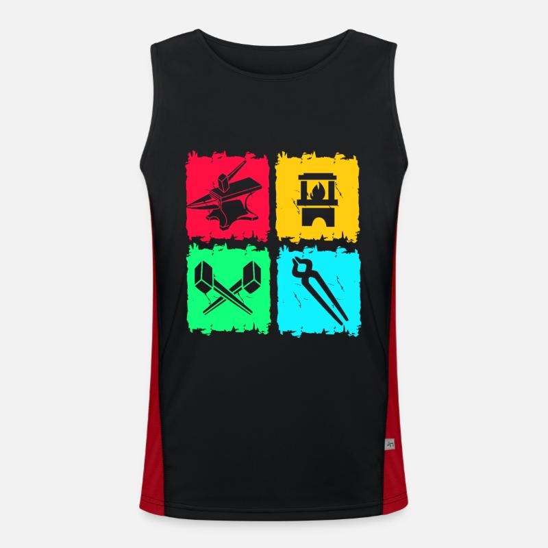 Blacksmith Anvil Men's Functional Contrast Tank Top 
