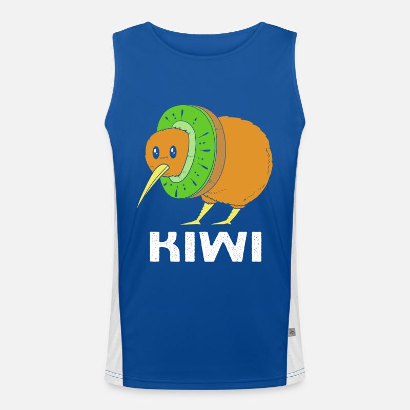 kiwi-vogel Kiwi Vogel Funktionelles Kontrast-Tank Top für Männer 