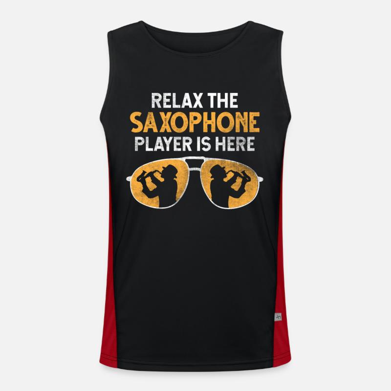 Blasmusik Saxophon Funktionelles Kontrast-Tank Top für Männer 