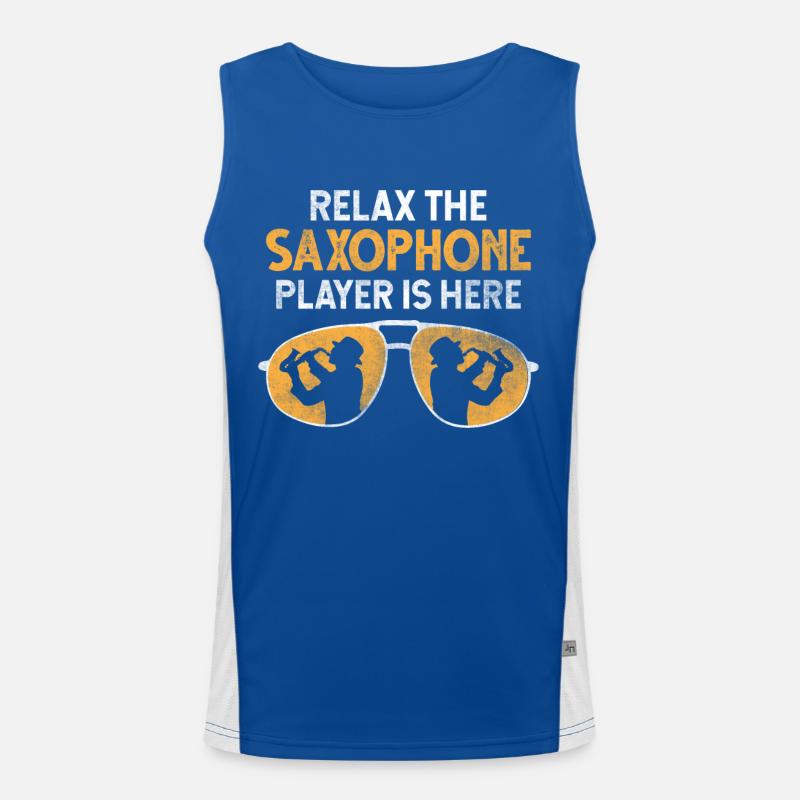 Blasmusik Saxophon Funktionelles Kontrast-Tank Top für Männer 
