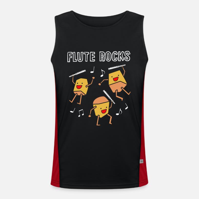 Flöte Funktionelles Kontrast-Tank Top für Männer 