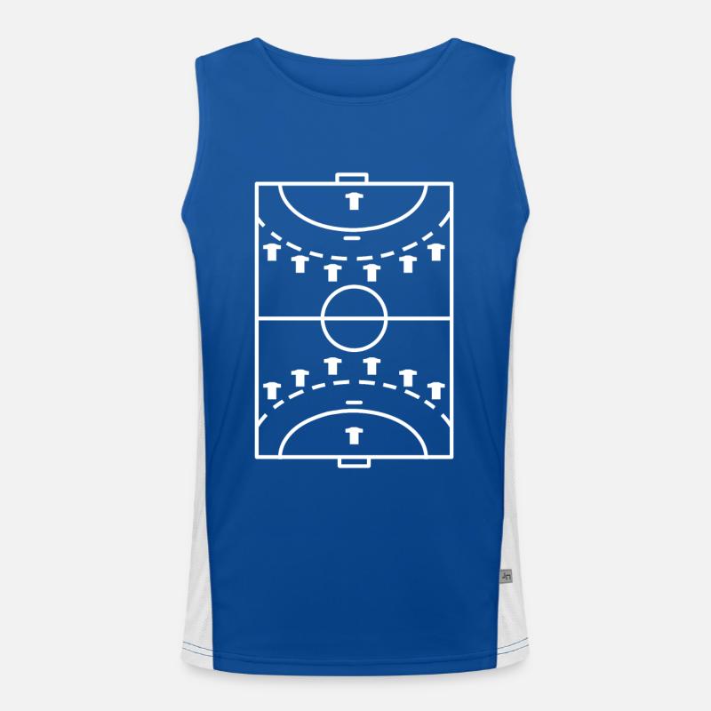 Handball Line-up Team Handball Player Men's Functional Contrast Tank Top 