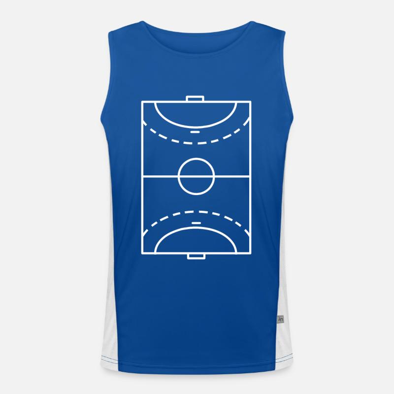 Handball Playing Field Minimalist Setup Training Men's Functional Contrast Tank Top 