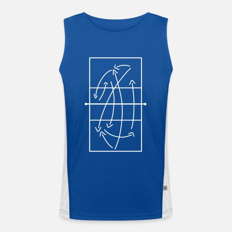 Volleyball Tactics Playing Field Coach Volleyball Player Men's Functional Contrast Tank Top 