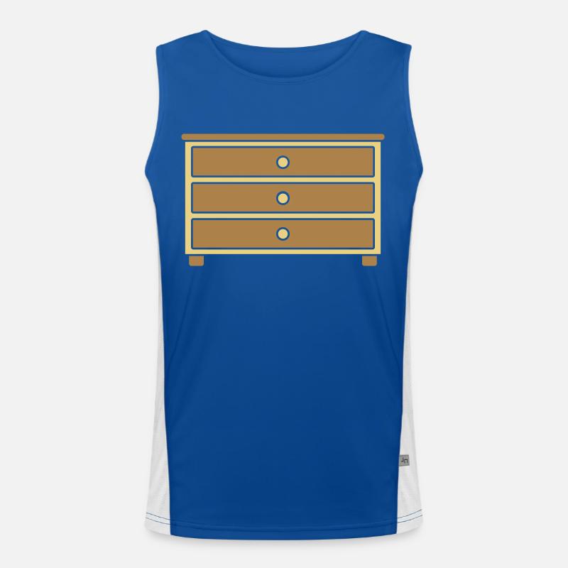 Design Möbelstück Schubladen Kommode Funktionelles Kontrast-Tank Top für Männer 