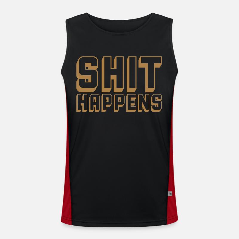 La merde arrive Citation Devise Débardeur respirant contrasté Homme 