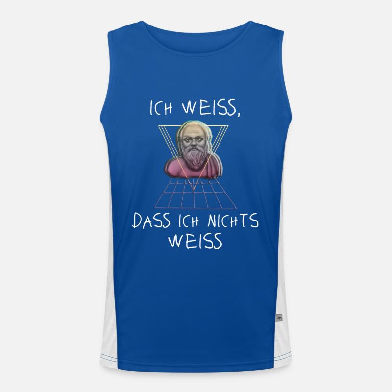 Socrates Greek Philosopher Men's Functional Contrast Tank Top 