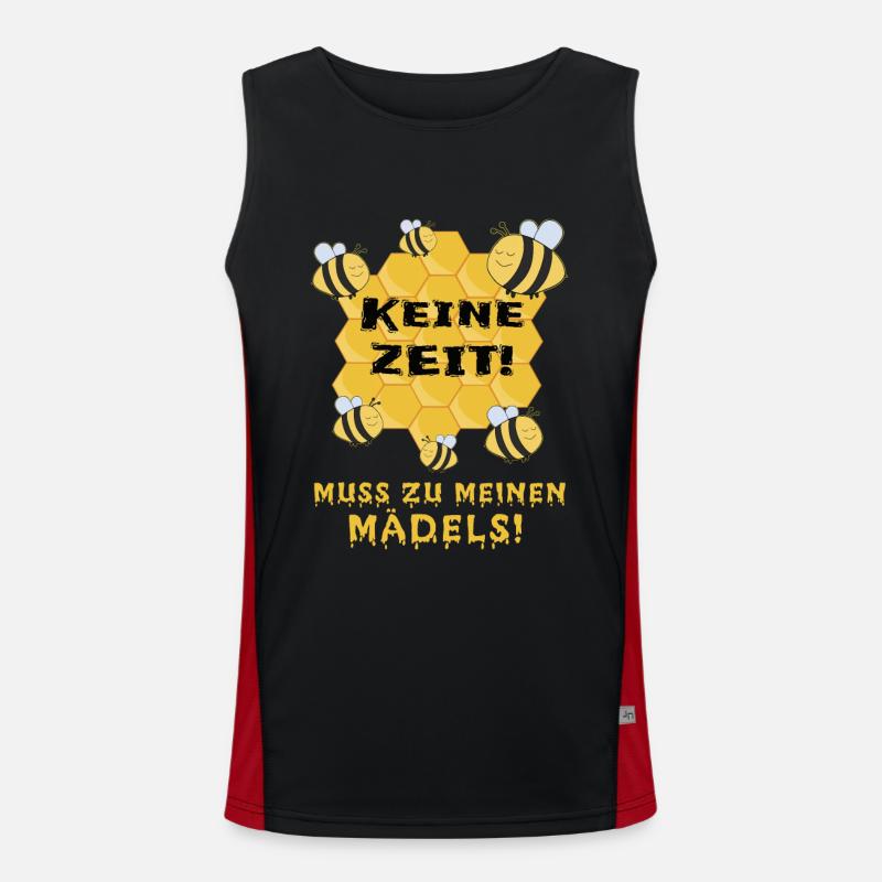 Imker Lustiger Spruch Funktionelles Kontrast-Tank Top für Männer 