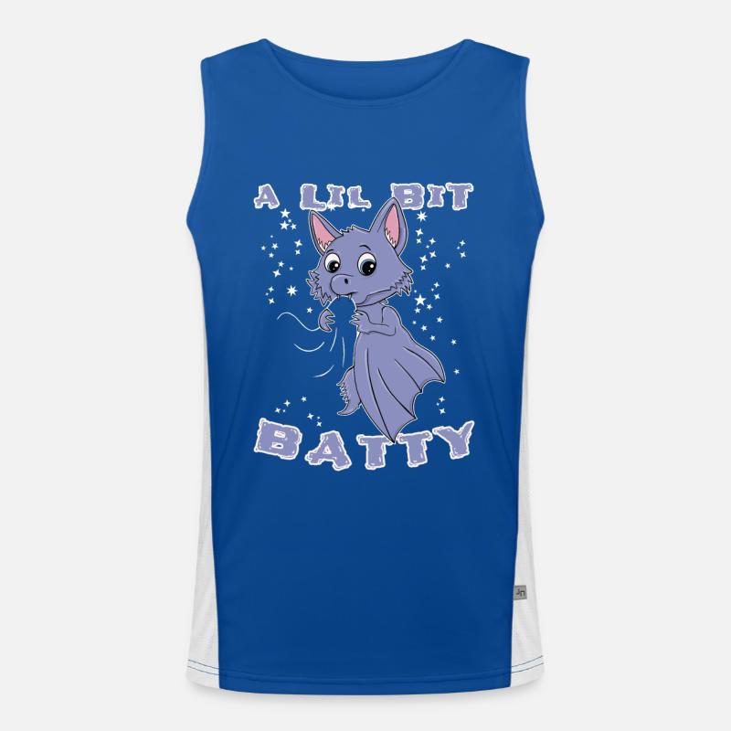 Cute Bat Halloween Men's Functional Contrast Tank Top 